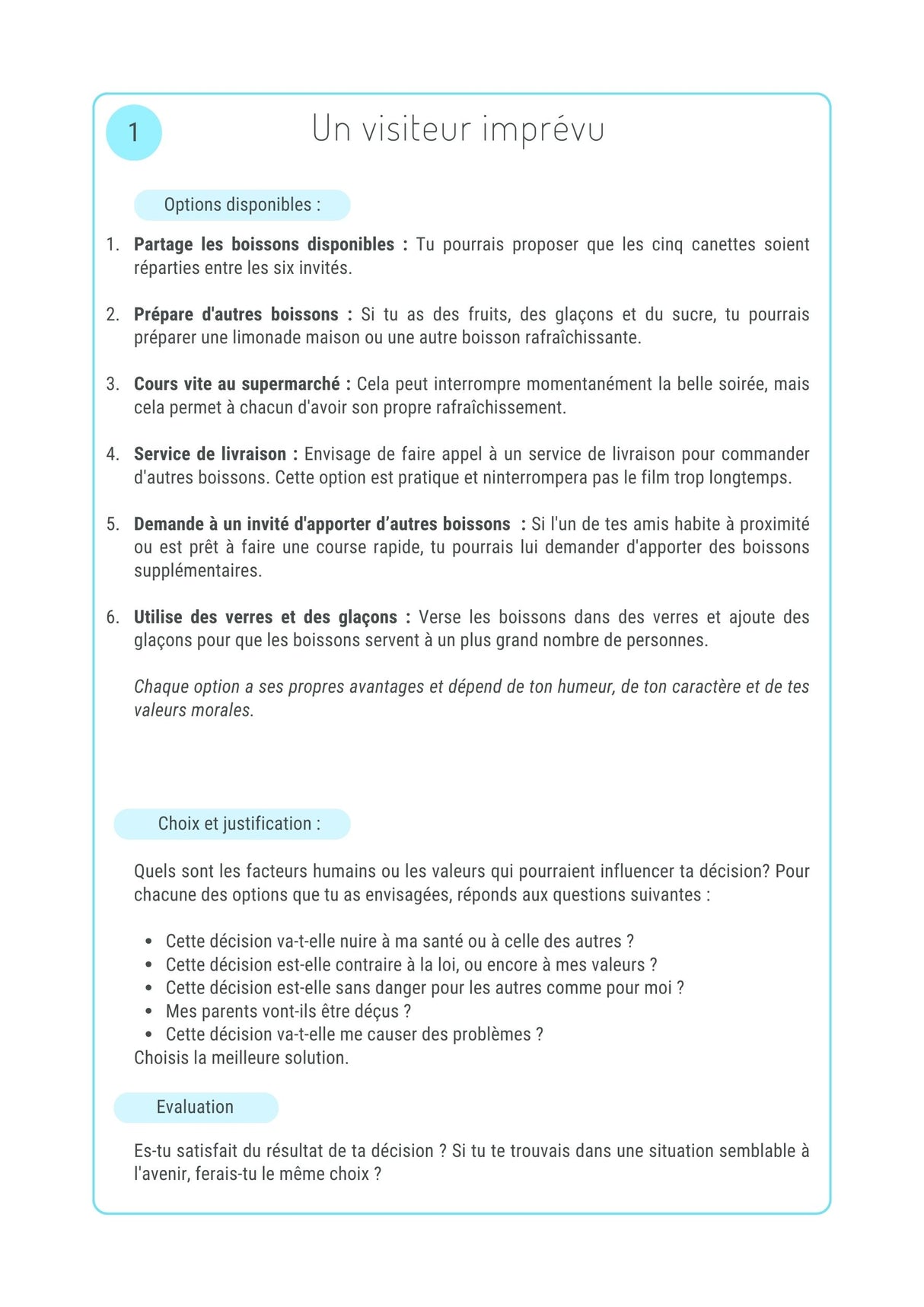 Situations sociales pour les adolescents avec un trouble du spectre autistique