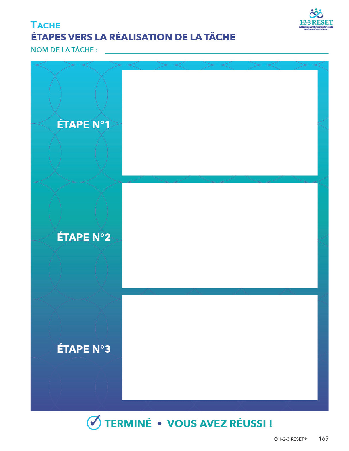 Manuel d'intervention 1-2-3 RESET® | Guide d'intervention comportementale sensible aux traumatismes