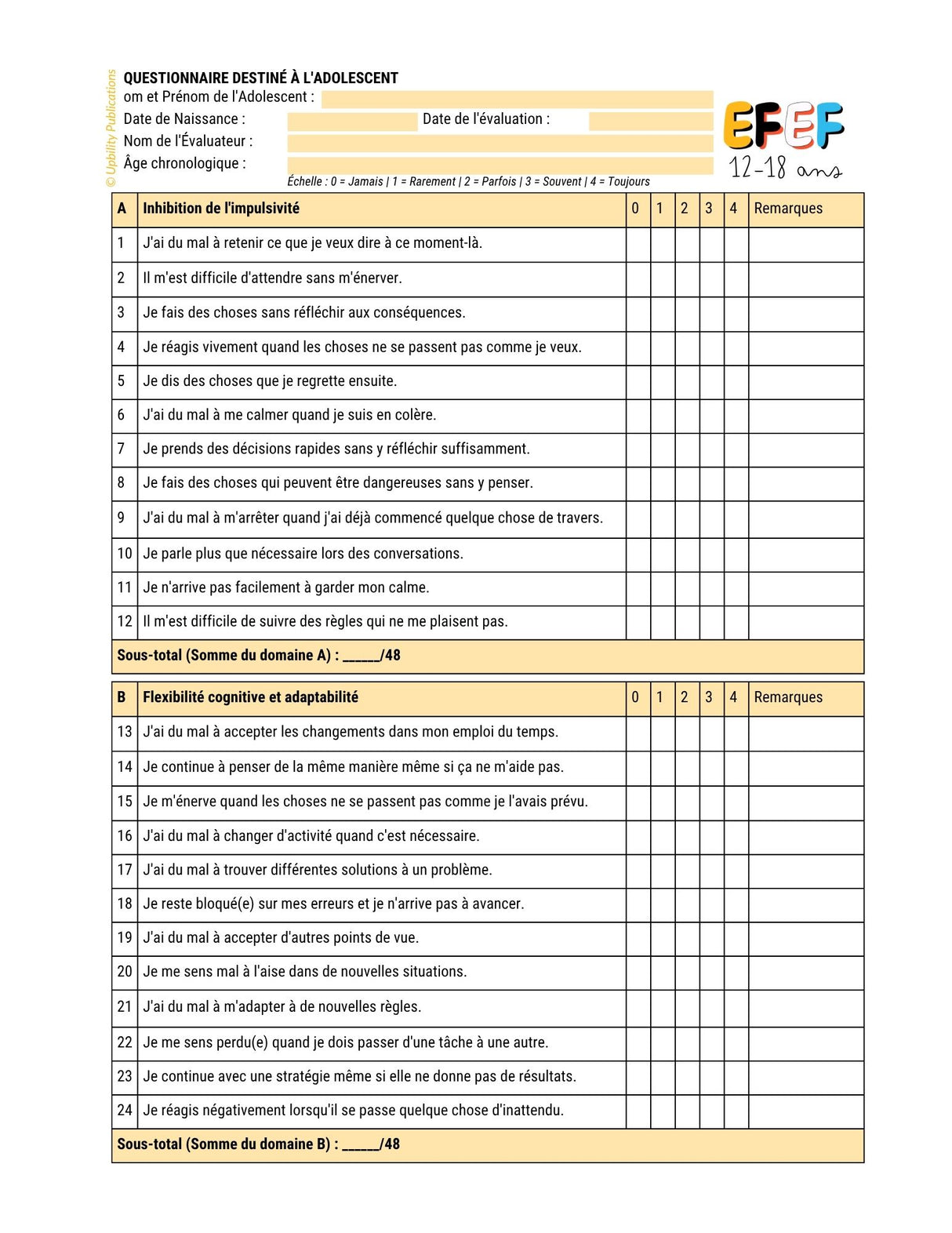 Les fonctions exécutives - Stratégies d’intervention pour les adolescents de 12 à 18 ans