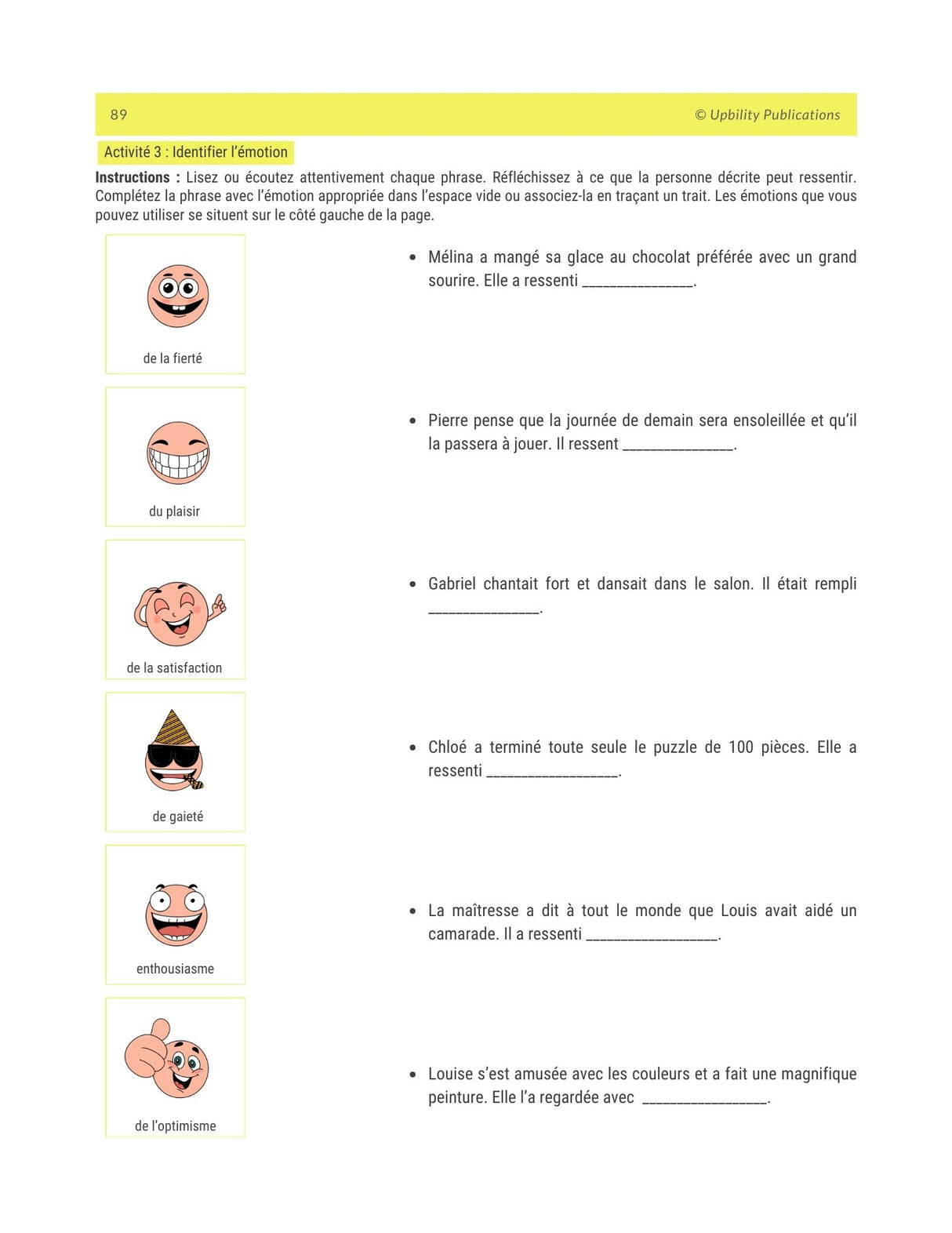 Identification, expression et gestion des émotions | NIVEAU AVANCÉ (Version 2025 mise à jour)