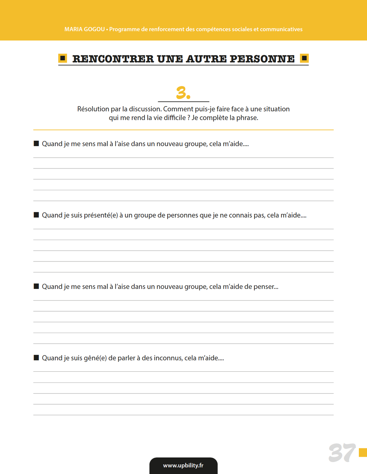 Programme de renforcement des compétences sociales et communicatives