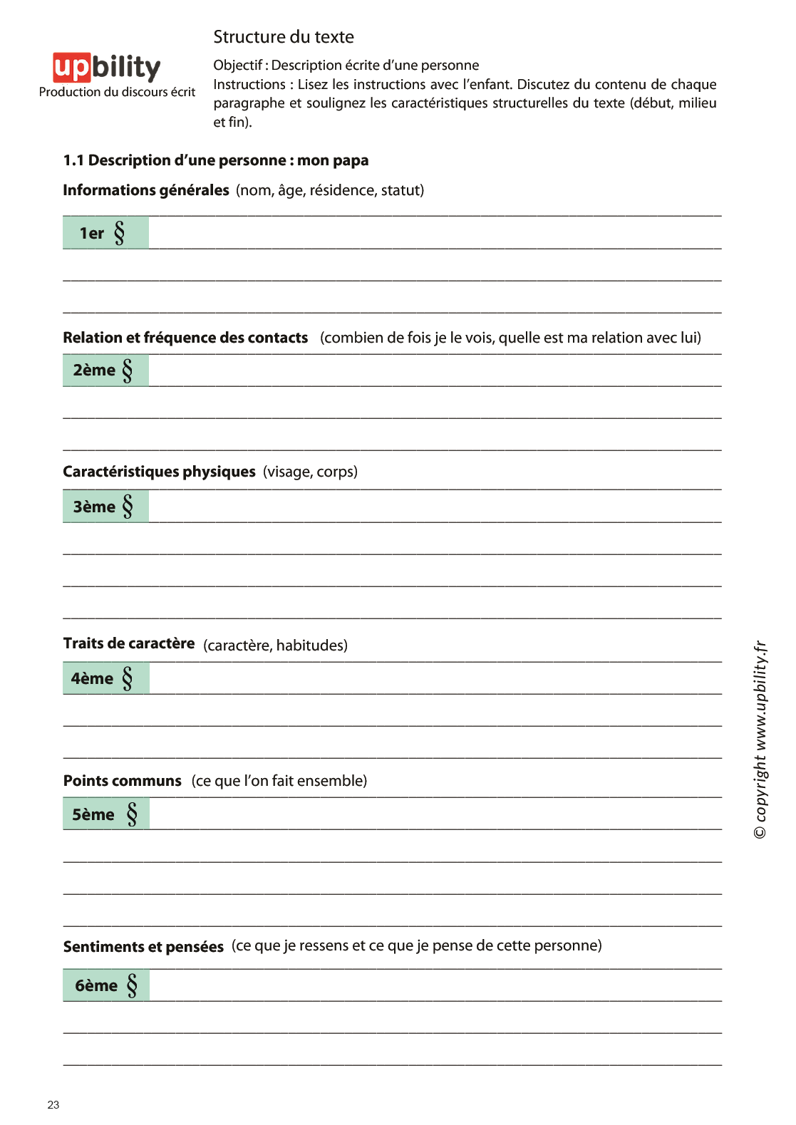 PRODUCTION DU DISCOURS ÉCRIT | Structure du texte - Partie A