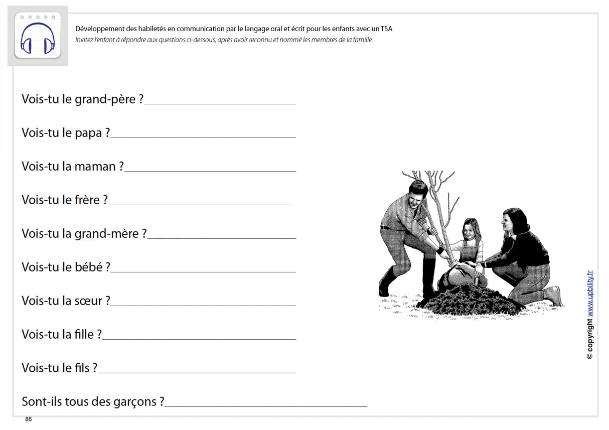 Développement des habiletés en communication par le langage oral et écrit pour les enfants avec un TSA