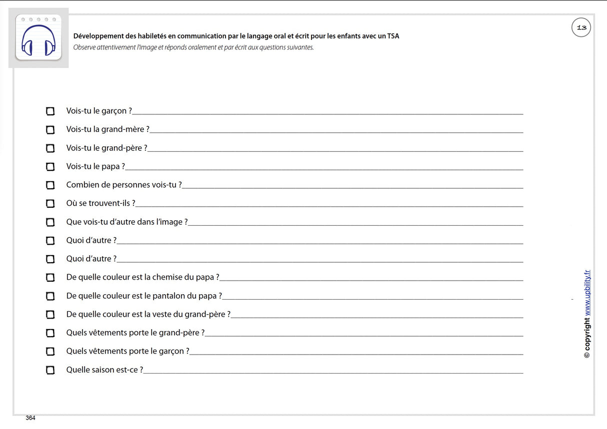 Développement des habiletés en communication par le langage oral et écrit pour les enfants avec un TSA