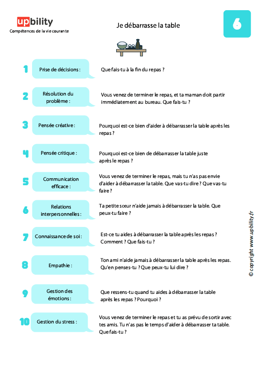 Compétences de la vie courante - Upbility.fr