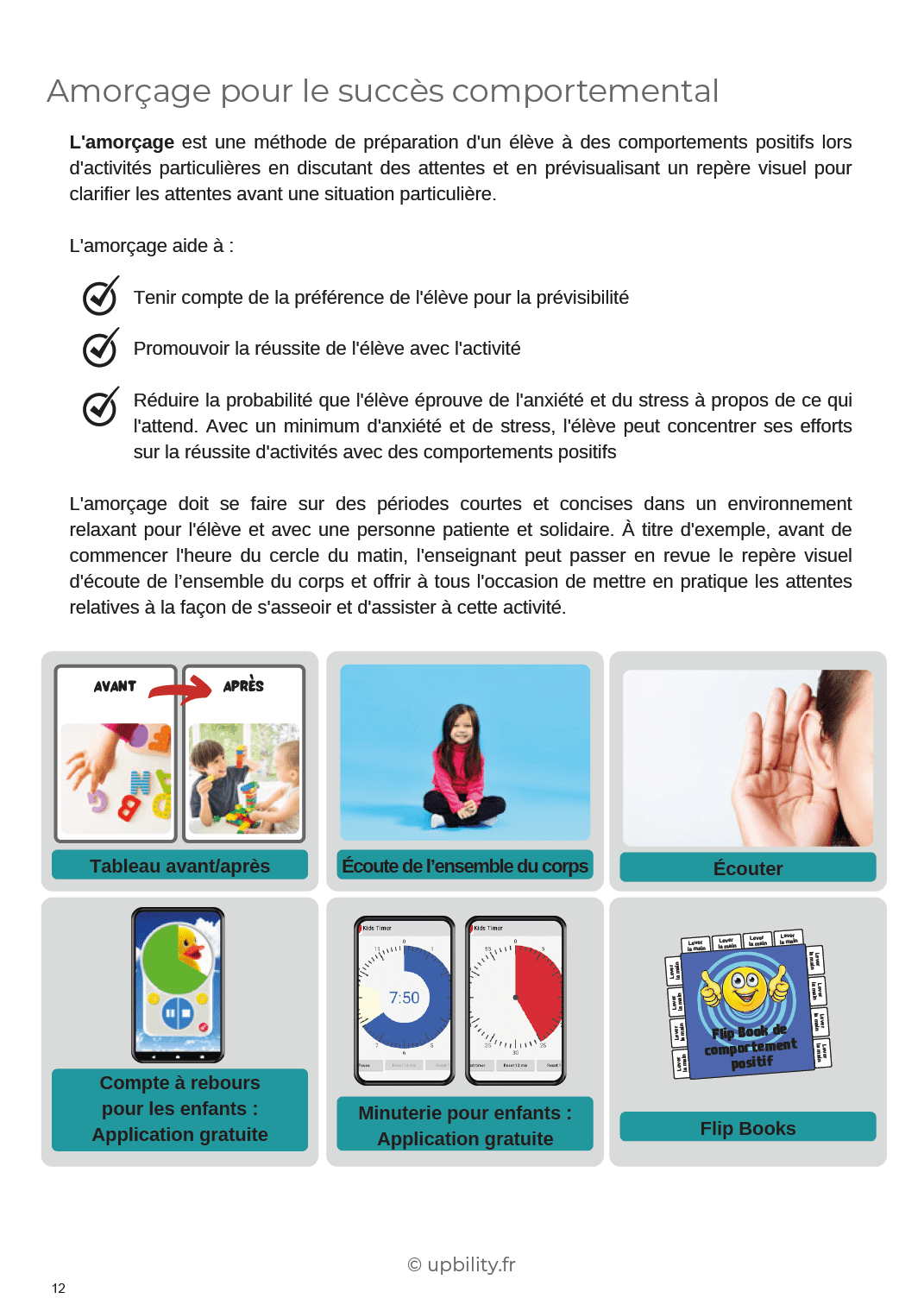 Comprendre l’autisme | Construire des comportements positifs à l'école avec des supports visuels - Upbility.fr