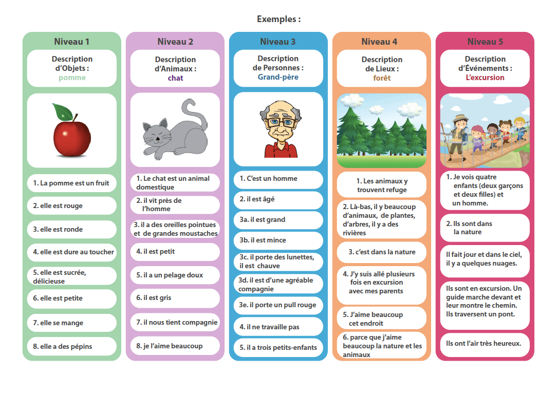 Développement du discours descriptif - Âge 4 ans et plus - Upbility.fr