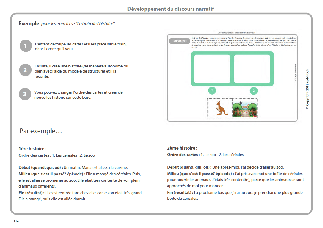 Développement du discours narratif - Upbility.fr