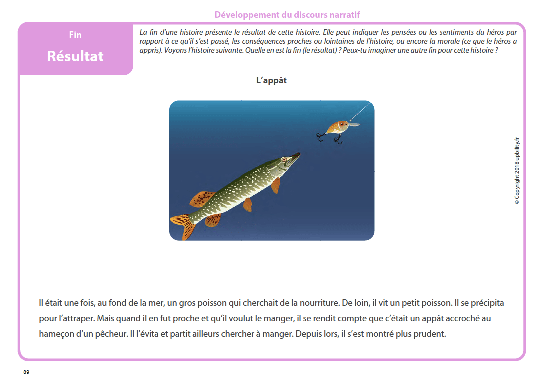 Développement du discours narratif - Upbility.fr