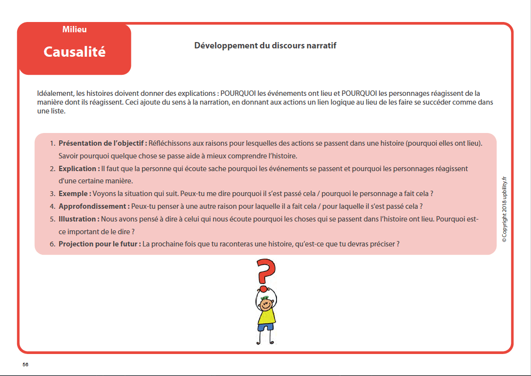 Développement du discours narratif - Upbility.fr