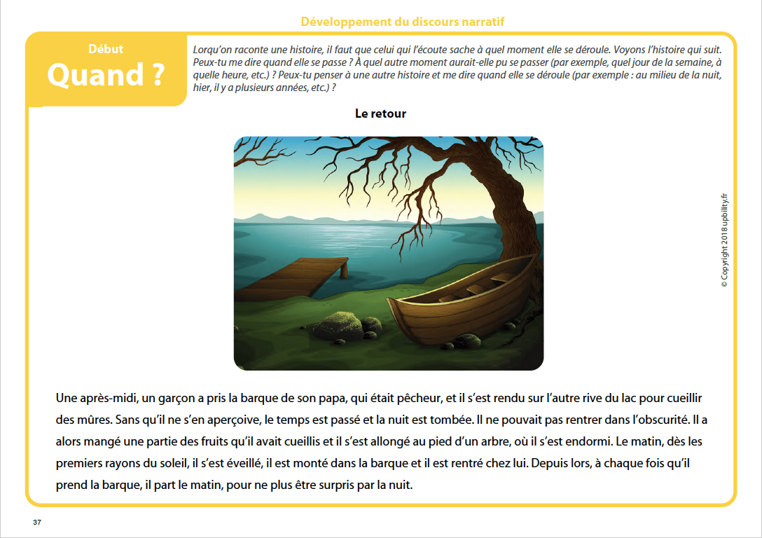 Développement du discours narratif - Upbility.fr