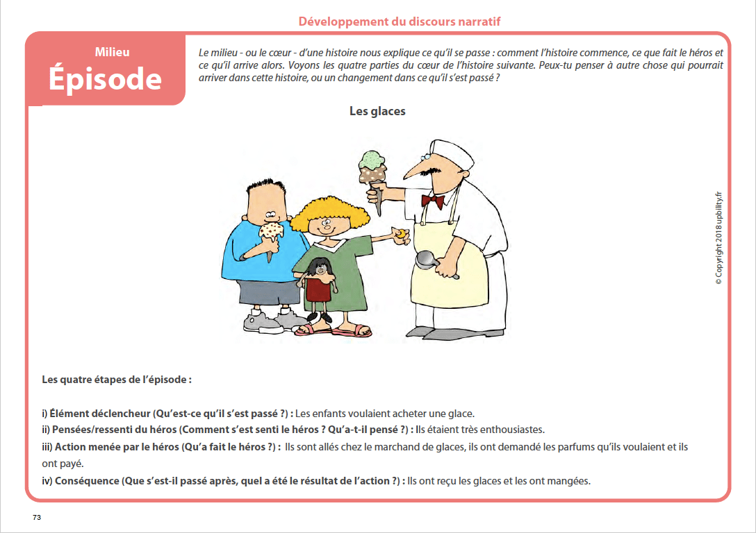 Développement du discours narratif - Upbility.fr