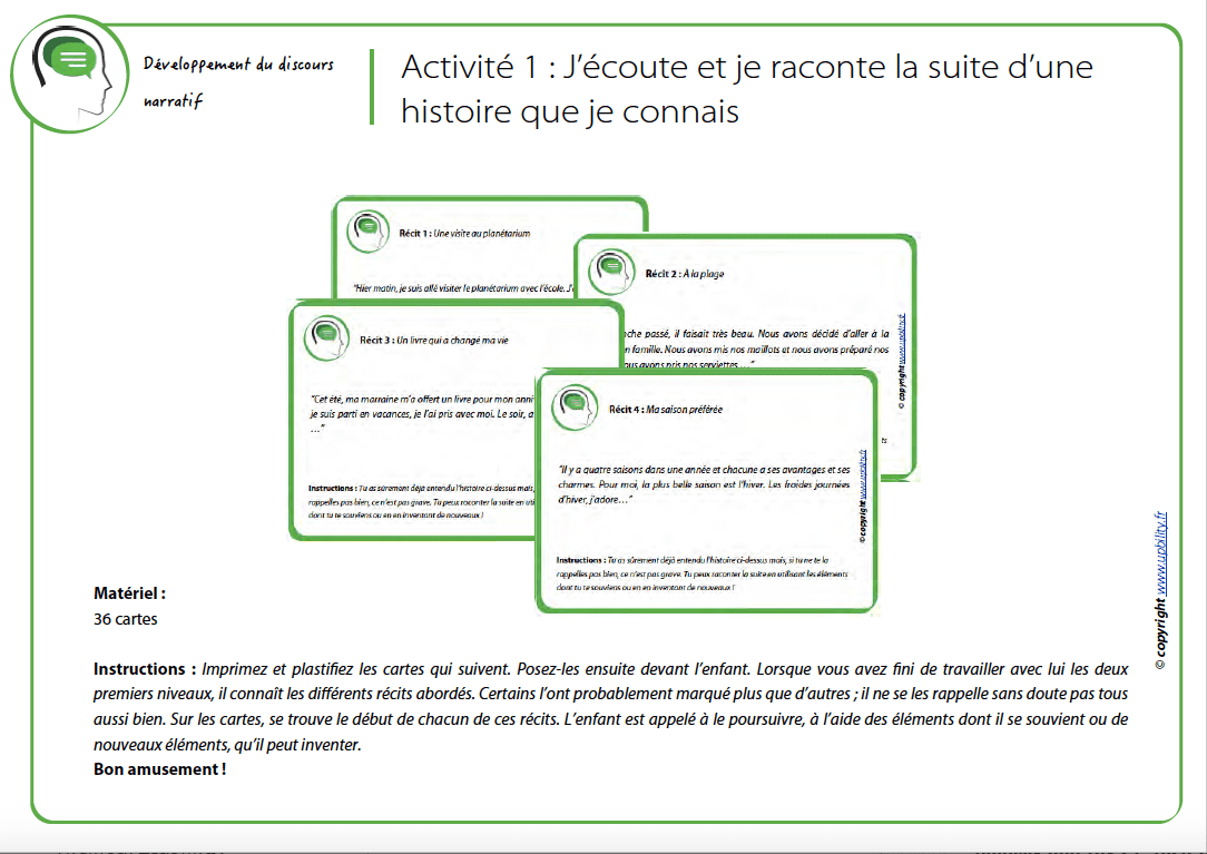Développement du discours narratif des enfants et des adolescents - Upbility.fr