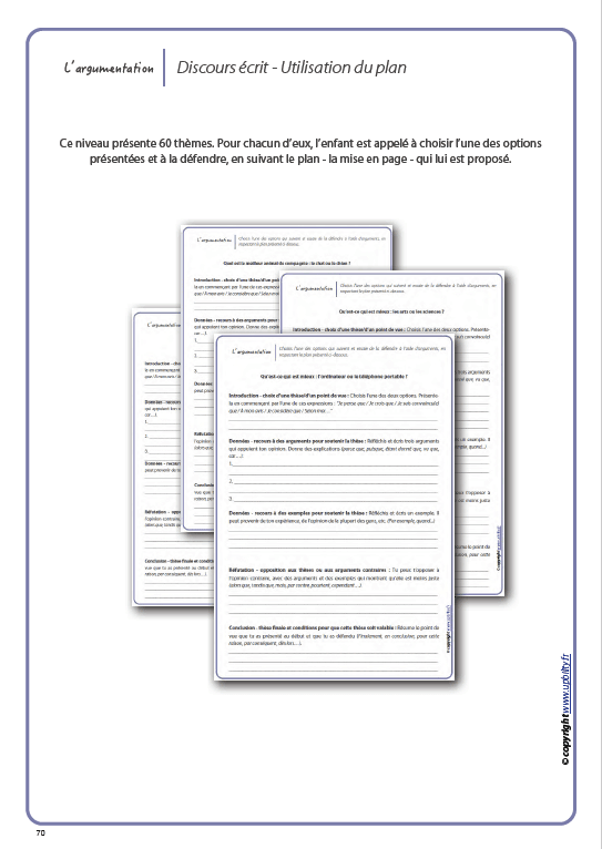 Développement du discours oral et du discours écrit par l’argumentation - Upbility.fr