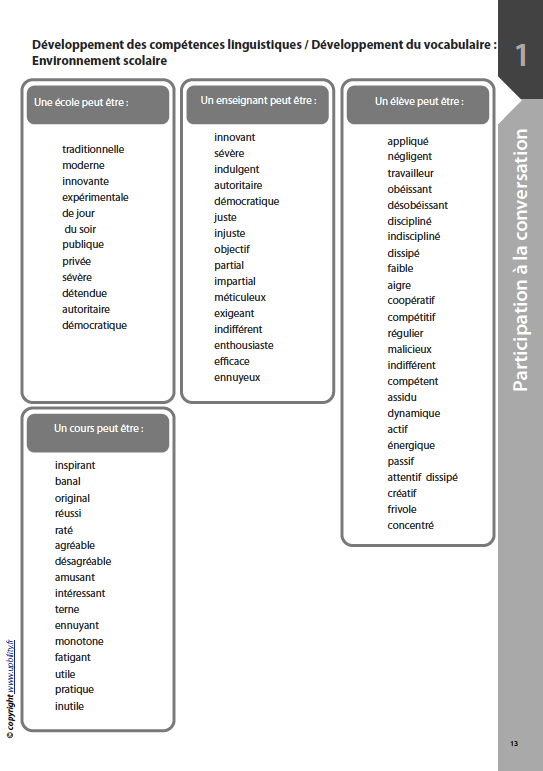 DÉVELOPPEMENT DU DISCOURS ORAL | Pour les élèves de 5ème année (Collège) - Upbility.fr