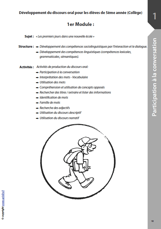 DÉVELOPPEMENT DU DISCOURS ORAL | Pour les élèves de 5ème année (Collège) - Upbility.fr