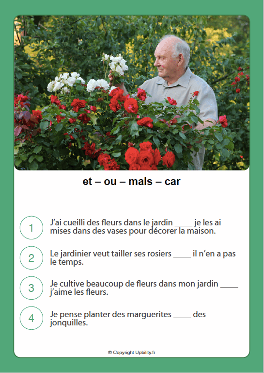 FICHES ILLUSTRÉES | Apprendre à utiliser les conjonctions - Upbility.fr