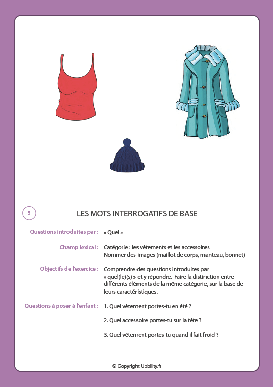FICHES ILLUSTRÉES | Boîte à outils sémantiques : les mots interrogatifs de base - Upbility.fr