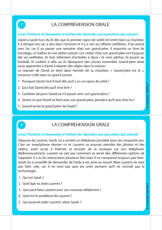 FICHES ILLUSTRÉES | Maîtriser la compréhension orale - Upbility.fr