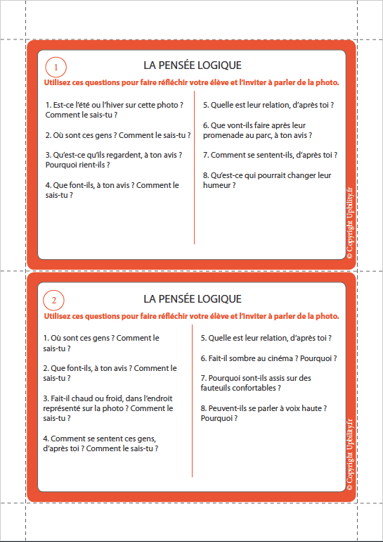 FICHES ILLUSTRÉES | Stimuler et développer la pensée logique - Upbility.fr