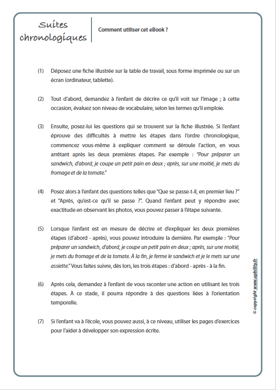 FICHES ILLUSTRÉES | Suites chronologiques - Upbility.fr
