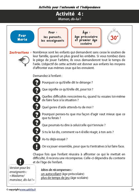 La vie en jeux | Manuel d'activités - Tome 1 - Upbility.fr