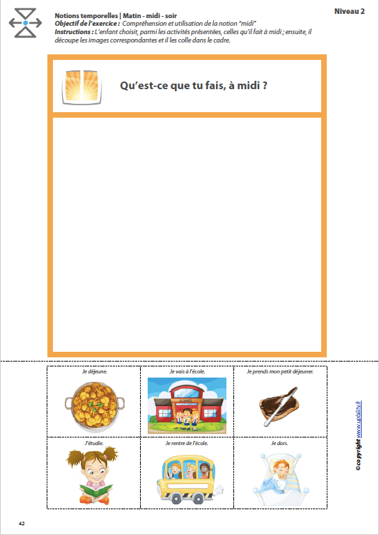 L’ORIENTATION TEMPORELLE | Matin – midi – après-midi – soir – jour – nuit - Upbility.fr