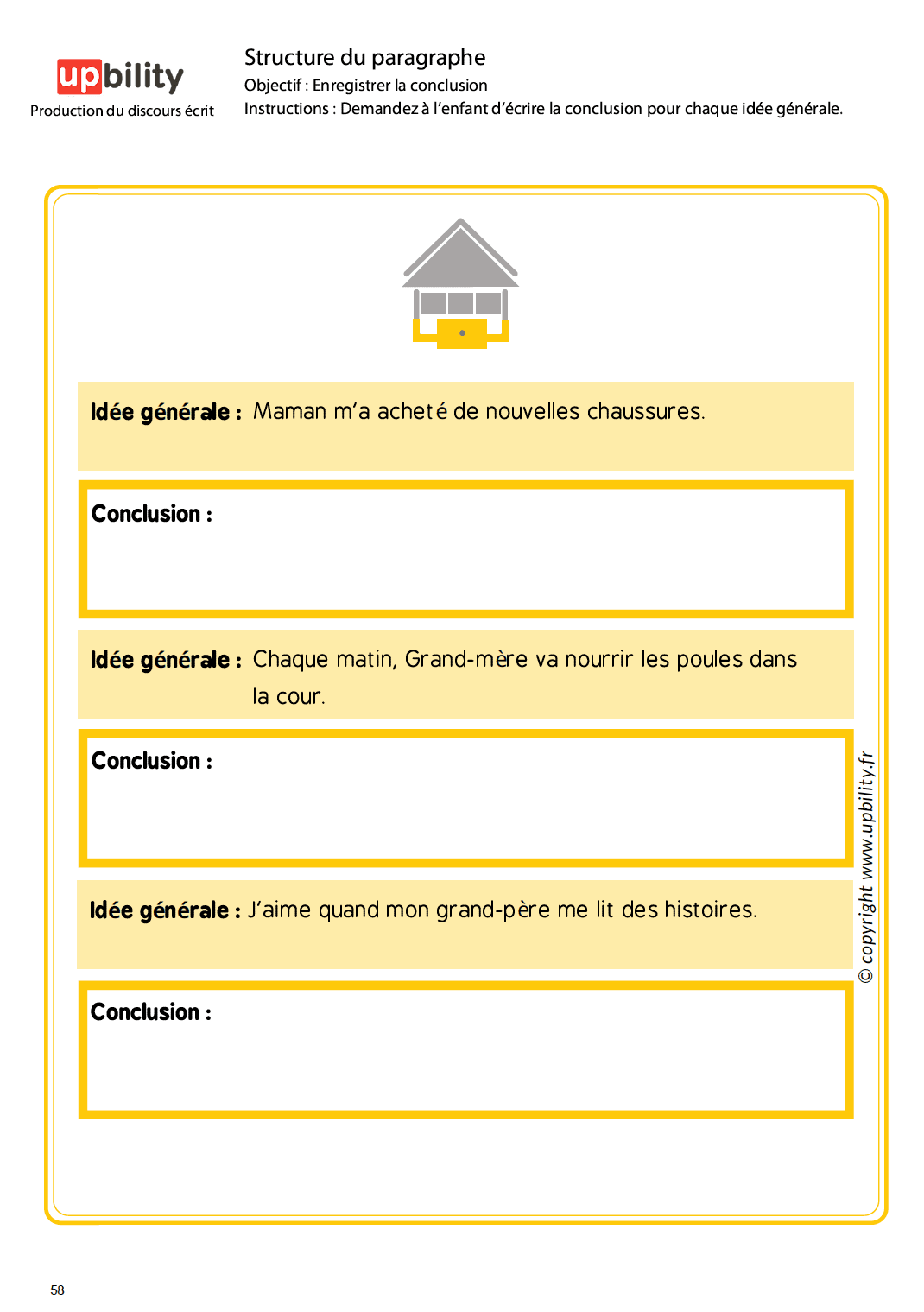 PRODUCTION DU DISCOURS ÉCRIT | Structure du paragraphe - Upbility.fr