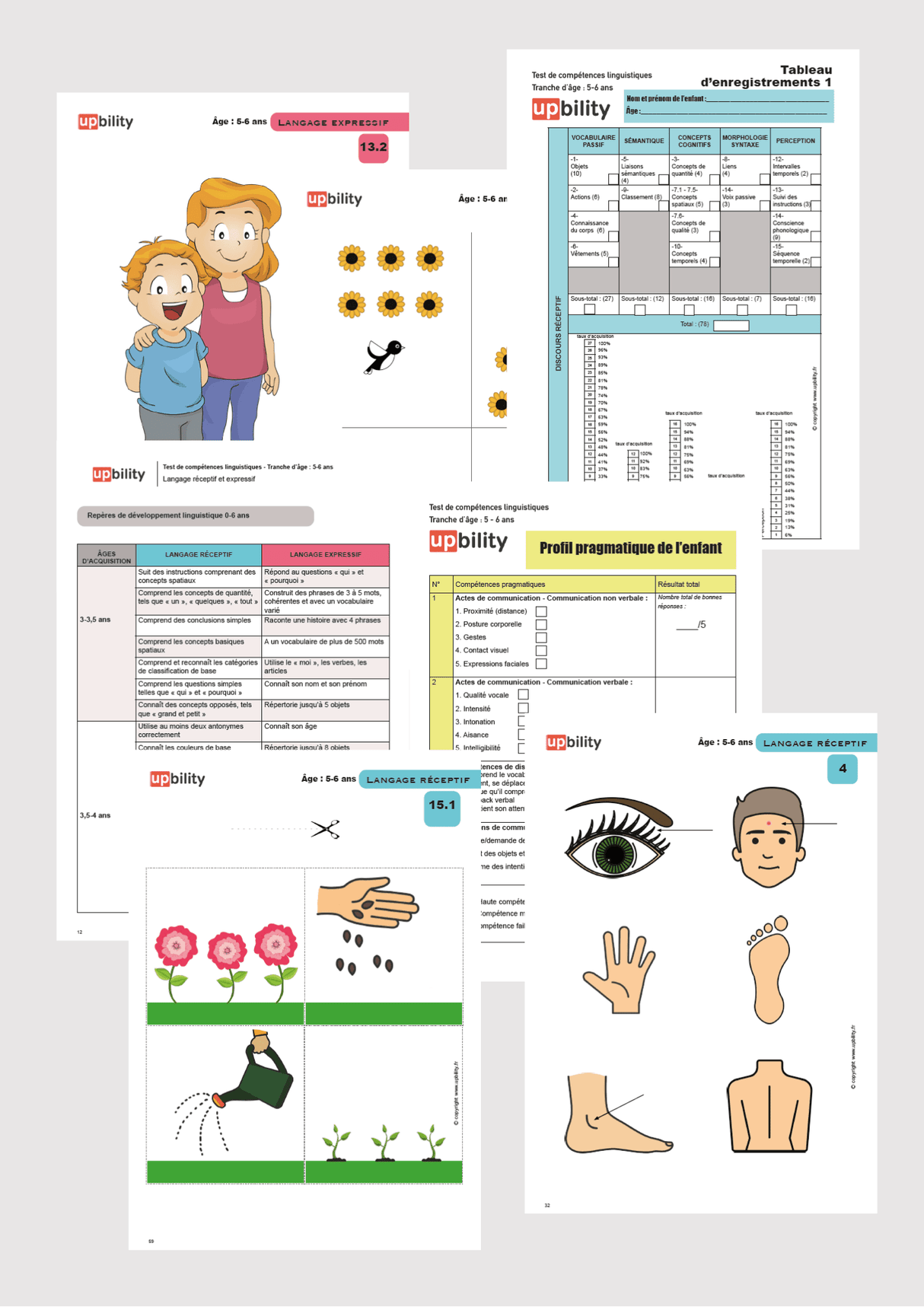 TEST de compétences linguistiques | 5-6 ans - Upbility.fr