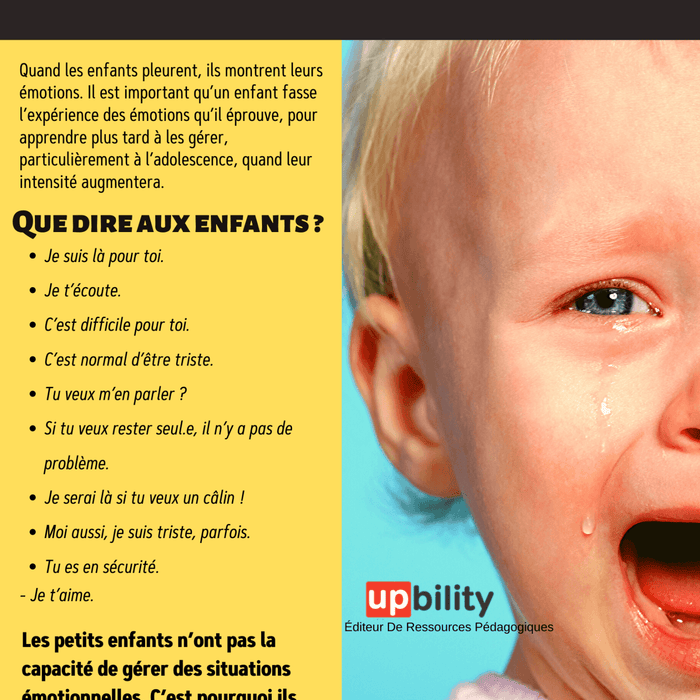 Arrêtez de dire aux enfants : « Ne pleure pas » - Upbility.fr