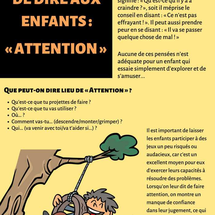 Évitez de dire aux enfants :  « Attention » - Upbility.fr