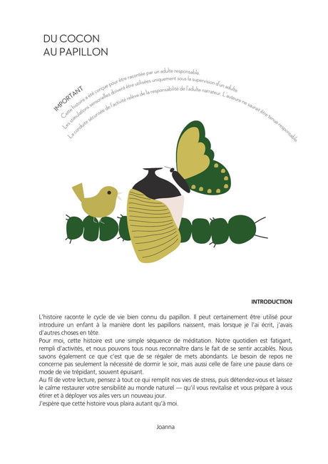 Histoires Sensorielles | Du cocon au papillon