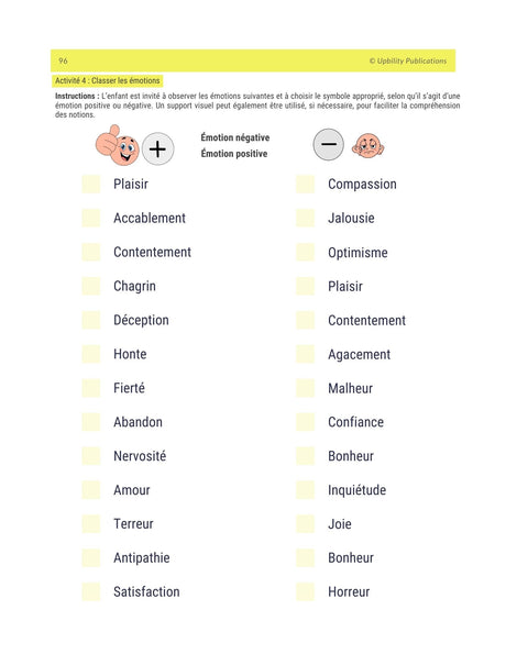 Identification, expression et gestion des émotions | NIVEAU AVANCÉ (Version 2025 mise à jour)