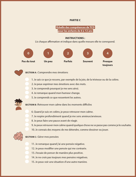Compétences TCD pour enfants | 50 outils pour gérer les émotions et l’anxiété