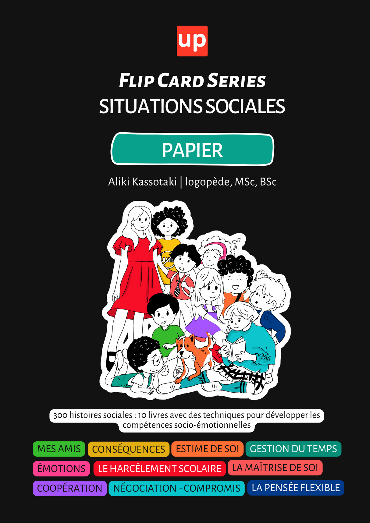 Situations sociales | 300 histoires sociales - Flip Card Series | ENSEMBLE DE 10 LIVRES IMPRIMÉS