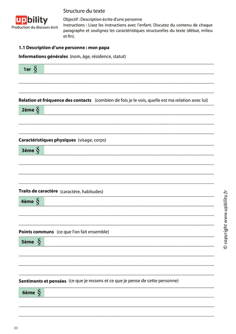 PRODUCTION DU DISCOURS ÉCRIT | Structure du texte - Partie A