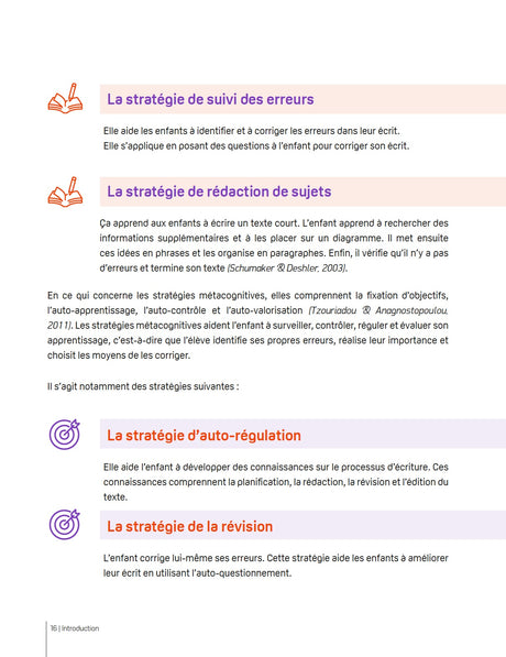STRATÉGIES MÉTACOGNITIVES pour la production du discours écrit