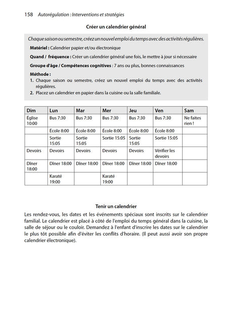 Autorégulation : interventions et stratégies