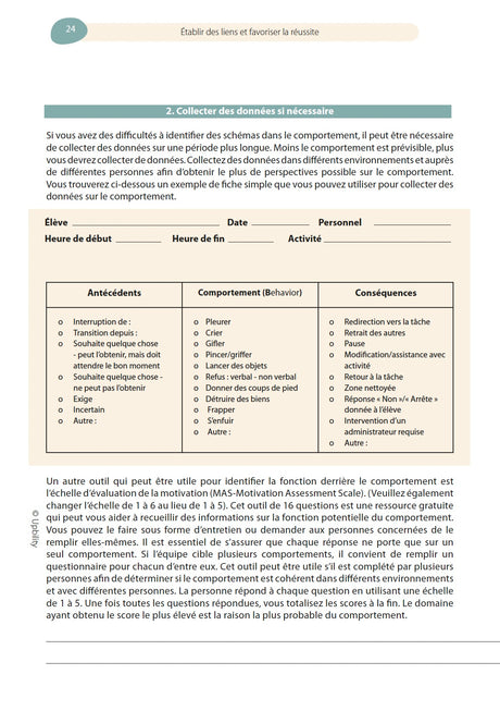 Évaluation fonctionnelle du comportement