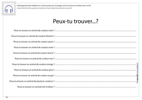 Développement des habiletés en communication par le langage oral et écrit pour les enfants avec un TSA