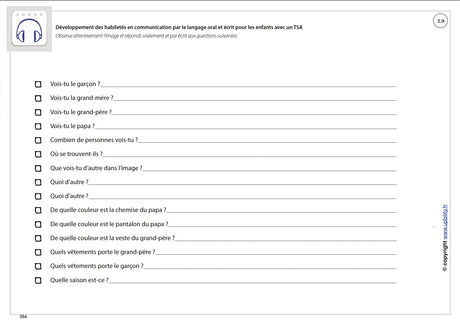 Développement des habiletés en communication par le langage oral et écrit pour les enfants avec un TSA