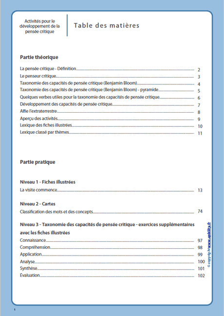 ACTIVITÉS pour le développement de la pensée critique - Upbility.fr