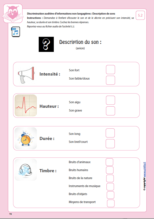 Développement de la perception auditive | LA DISCRIMINATION AUDITIVE - Upbility.fr