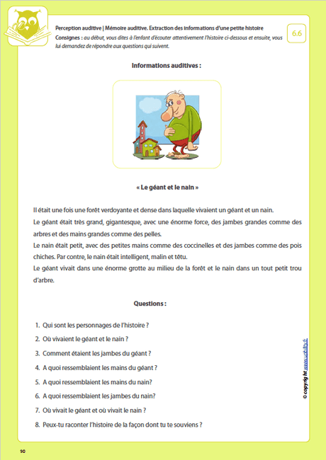 Développement de la perception auditive | LA MÉMOIRE AUDITIVE - Upbility.fr