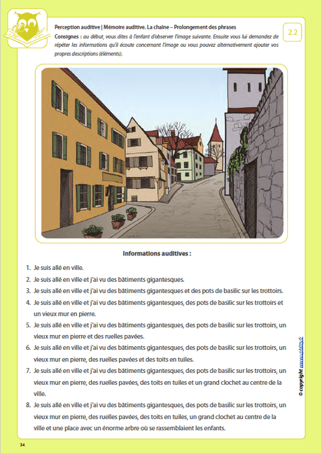 Développement de la perception auditive | LA MÉMOIRE AUDITIVE - Upbility.fr