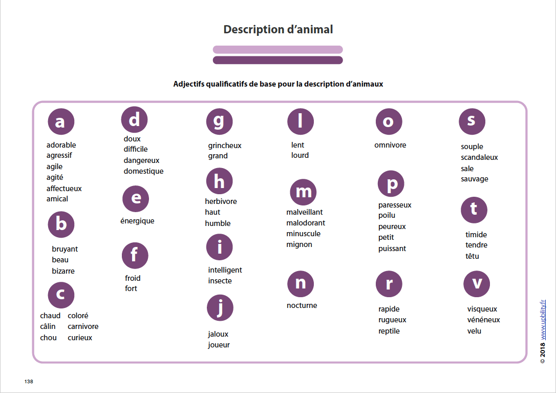 Développement du discours descriptif – Âge 8 ans et + - Upbility.fr