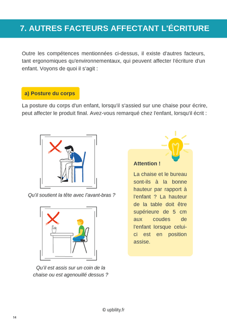 DYSGRAPHIE | Exercices de renforcement à domicile - Upbility.fr