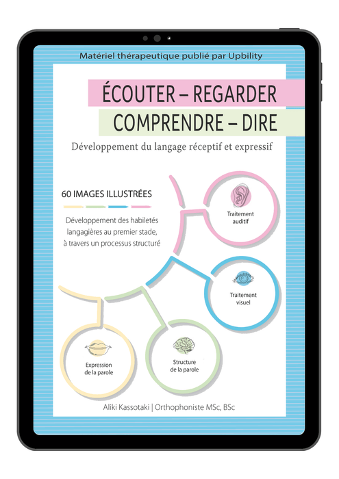 ÉCOUTER – REGARDER – COMPRENDRE – DIRE | Développement du langage réceptif et expressif - Upbility.fr