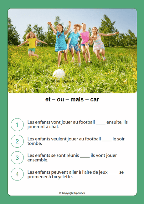 FICHES ILLUSTRÉES | Apprendre à utiliser les conjonctions - Upbility.fr