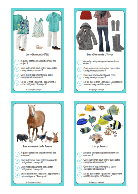 FICHES ILLUSTRÉES | Classer en catégories - Upbility.fr